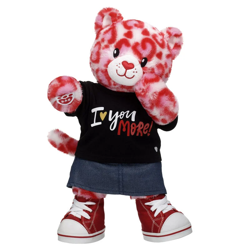 Wild Hearts Leopard Stuffed Animal "Love You More" Gift Set